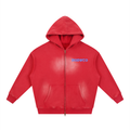 Sunfade Two-way Zipper Boxy Fleece Hoodie