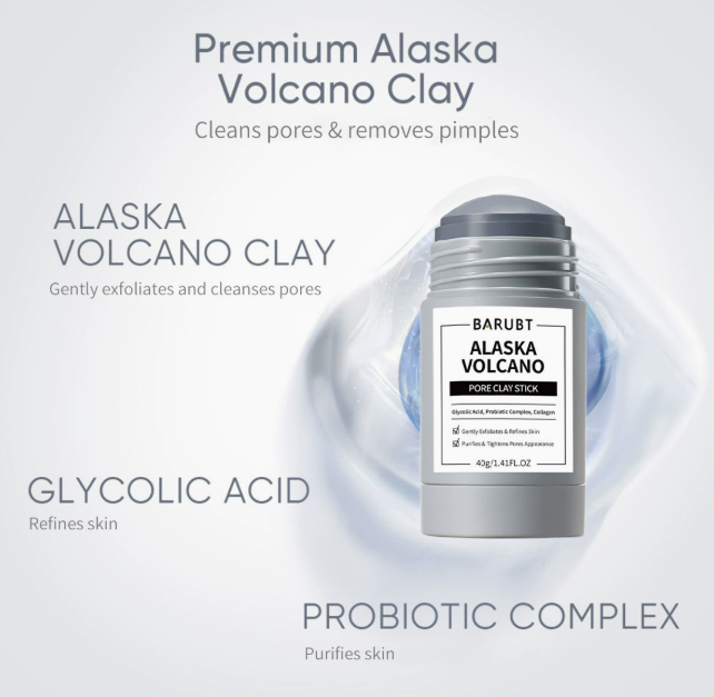 Volcanic Clay Mask Stick – Deep Cleansing, Gentle Blackhead Removal, Repairing Facial Care, Peel-Off / Spreadable Mask