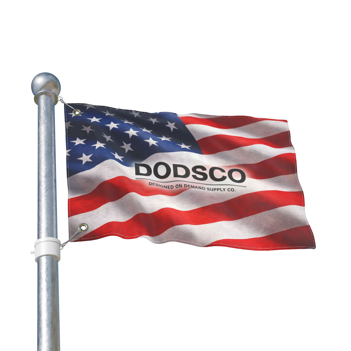 Double-Sided Flag — American Flag / School Supplies Design (DODSCO)