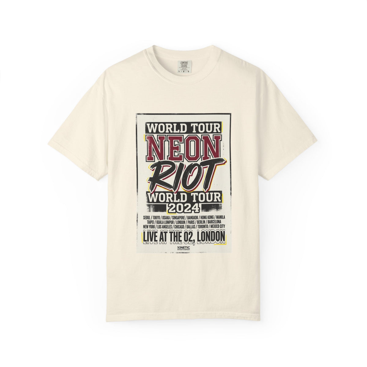 Neon Riot World Tour 2024 Poster T-Shirt