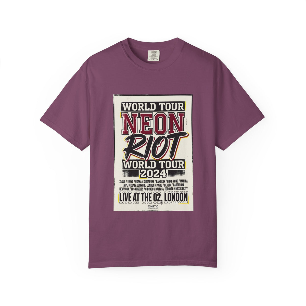 Neon Riot World Tour 2024 Poster T-Shirt