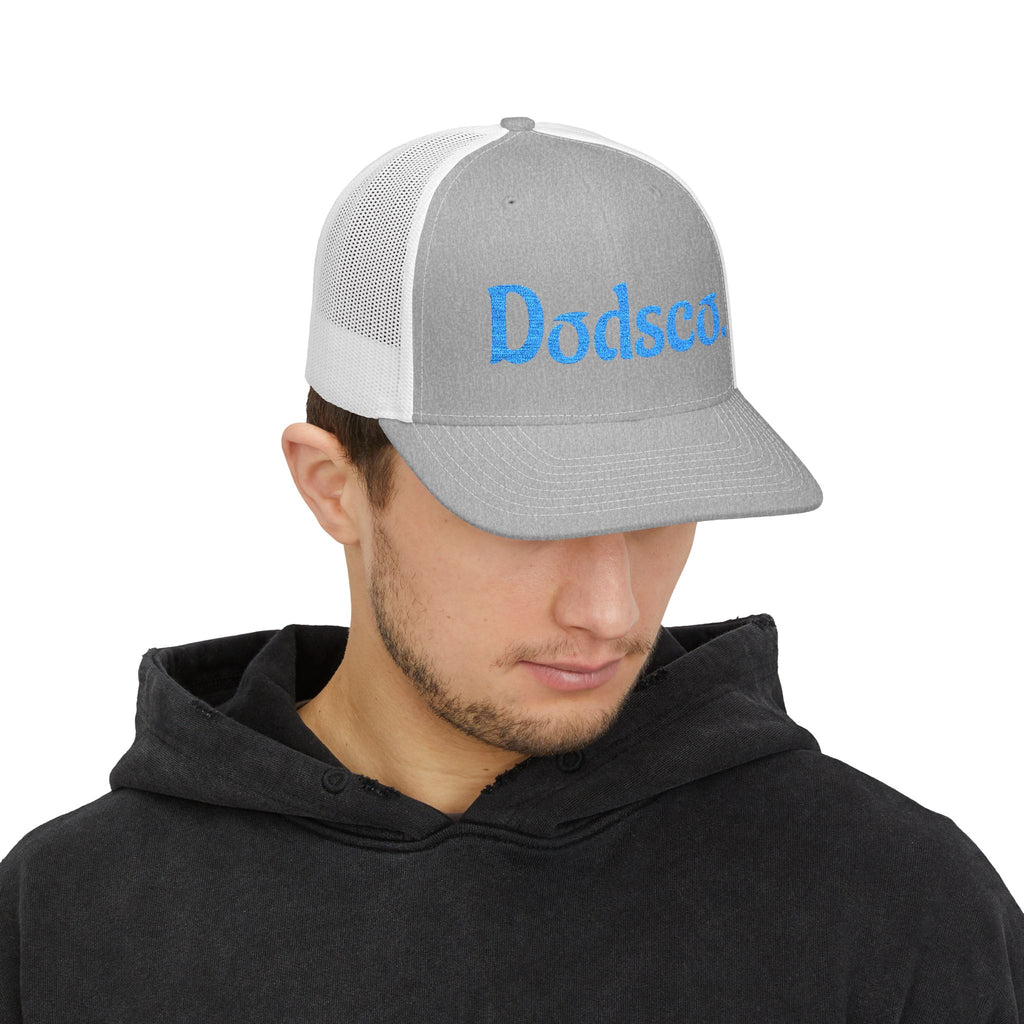 Dodsco. Snapback Trucker Cap — Embroidered Retro Logo Mesh Hat