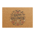 Happy Halloween Doormat — Pumpkin & Ghost Fall Welcome Mat