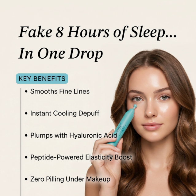 Hydrating Eye Serum – Nourishes & Massages Delicate Eye Area, Smooths Skin with Peptides