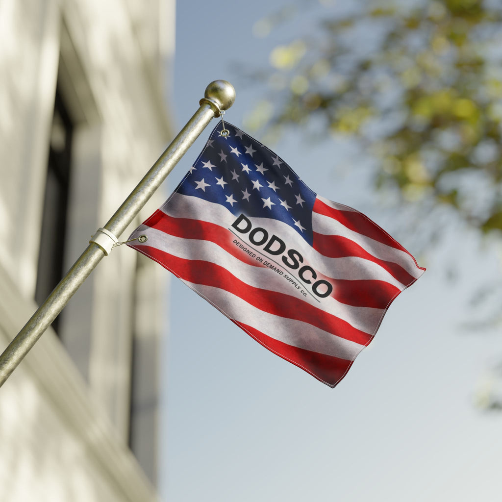 Double-Sided Flag — American Flag / School Supplies Design (DODSCO)