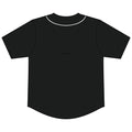 Black Button-Up Baseball Jersey — Short Sleeve Athletic Shirt