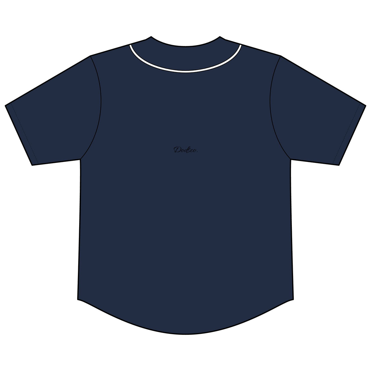 Black Button-Up Baseball Jersey — Short Sleeve Athletic Shirt