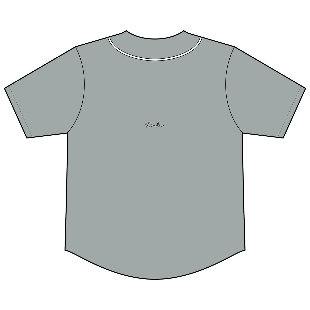 Black Button-Up Baseball Jersey — Short Sleeve Athletic Shirt