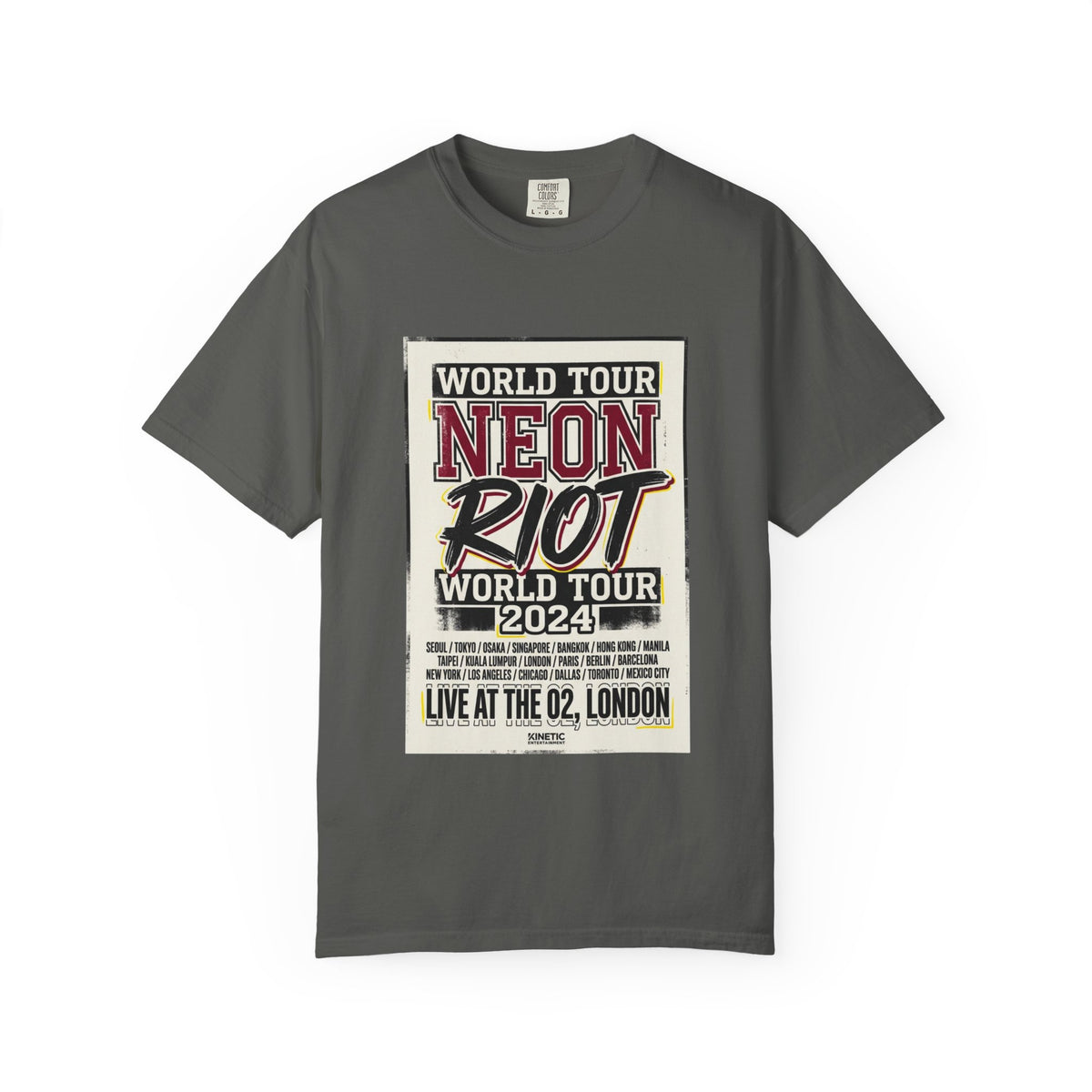 Neon Riot World Tour 2024 Poster T-Shirt