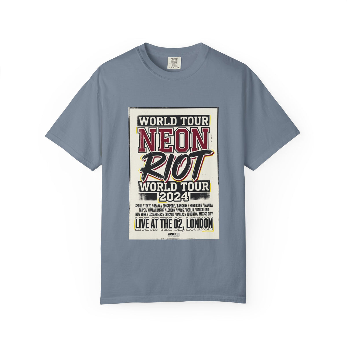 Neon Riot World Tour 2024 Poster T-Shirt
