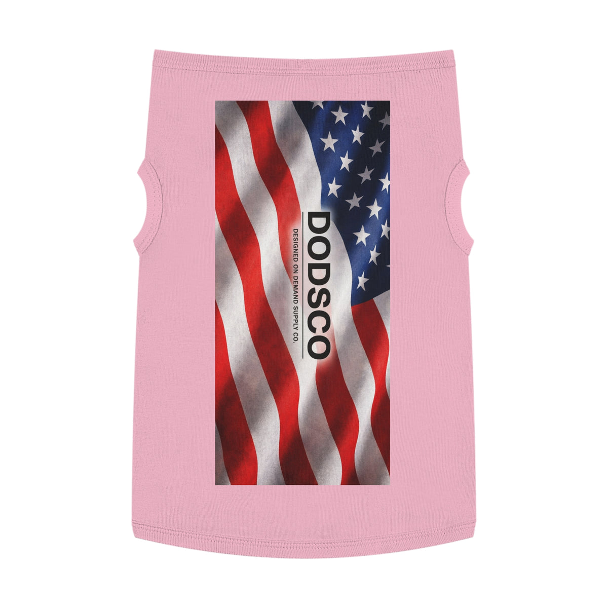 Patriotic Dog Tank Top - American Flag DODSC O Print for Pets