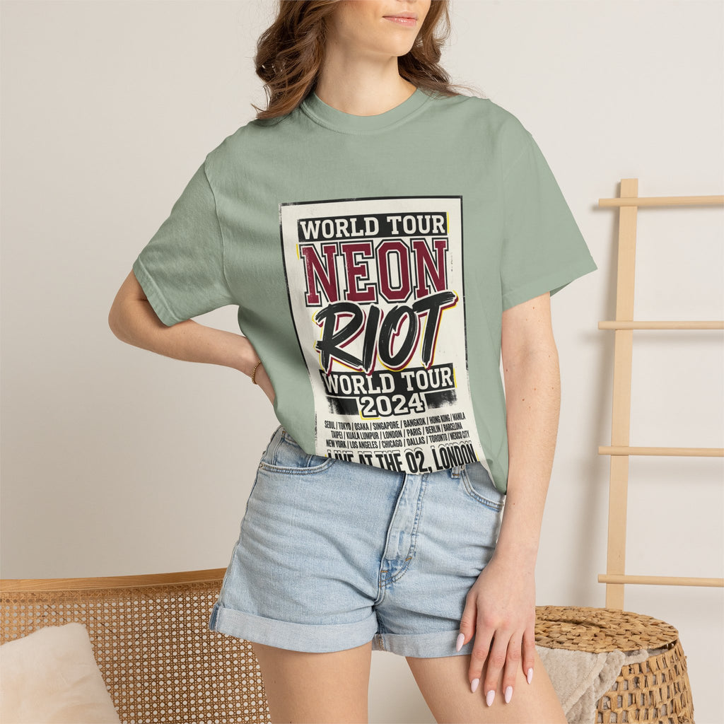 Neon Riot World Tour 2024 Poster T-Shirt