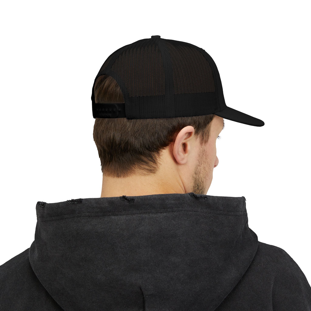 Dodsco. Snapback Trucker Cap — Embroidered Retro Logo Mesh Hat