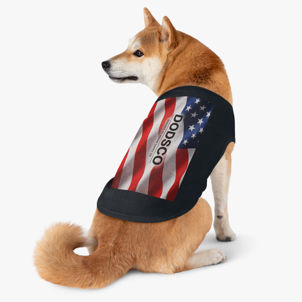 Patriotic Dog Tank Top - American Flag DODSC O Print for Pets