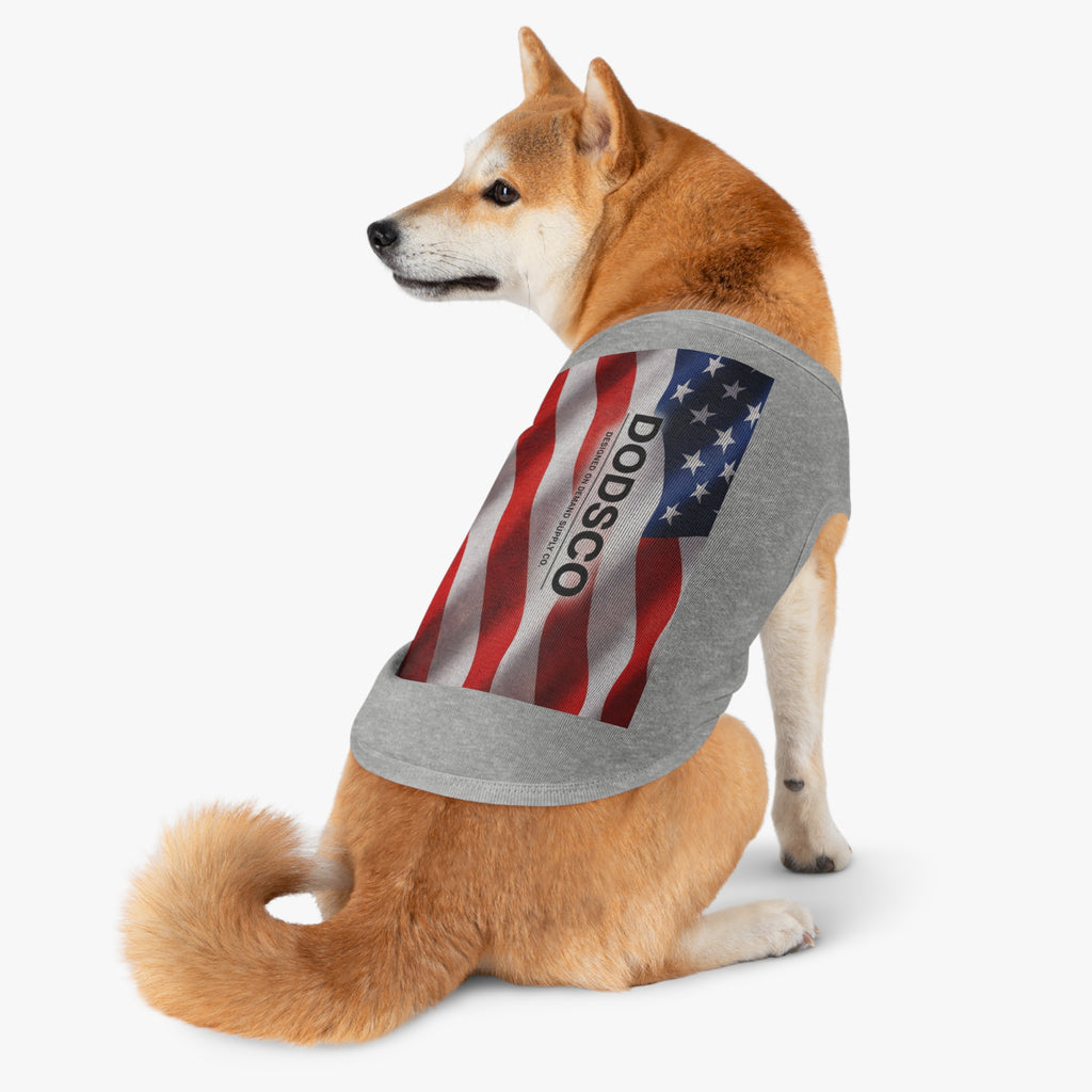 Patriotic Dog Tank Top - American Flag DODSC O Print for Pets