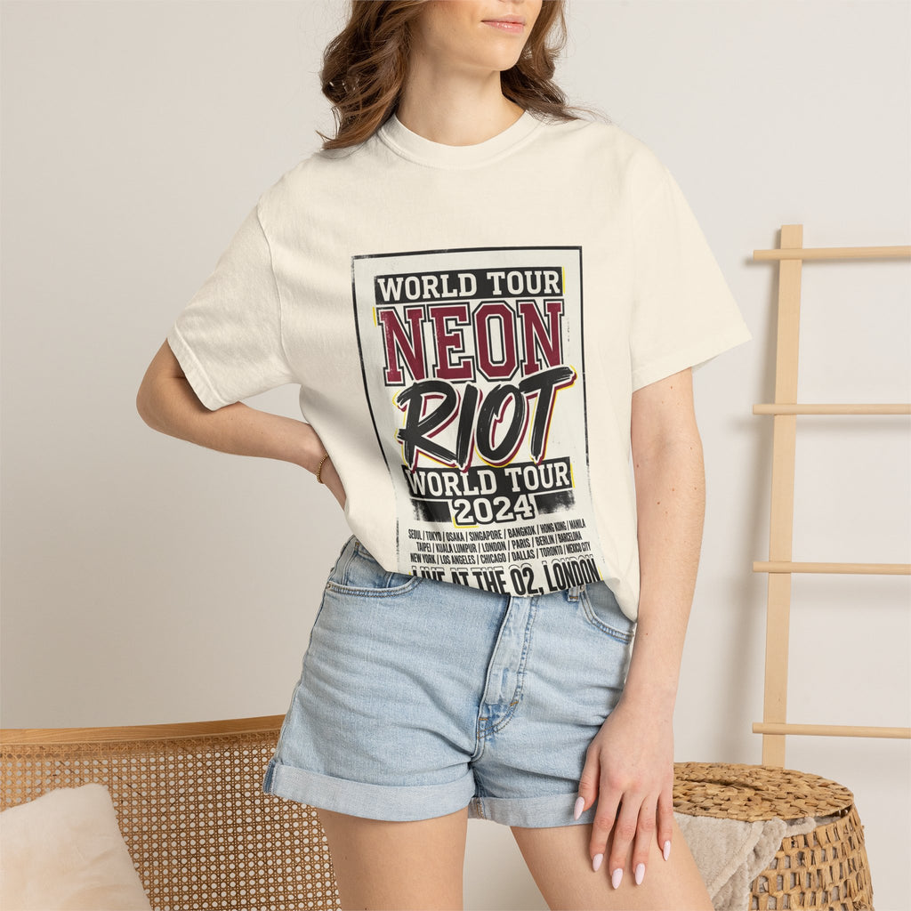 Neon Riot World Tour 2024 Poster T-Shirt