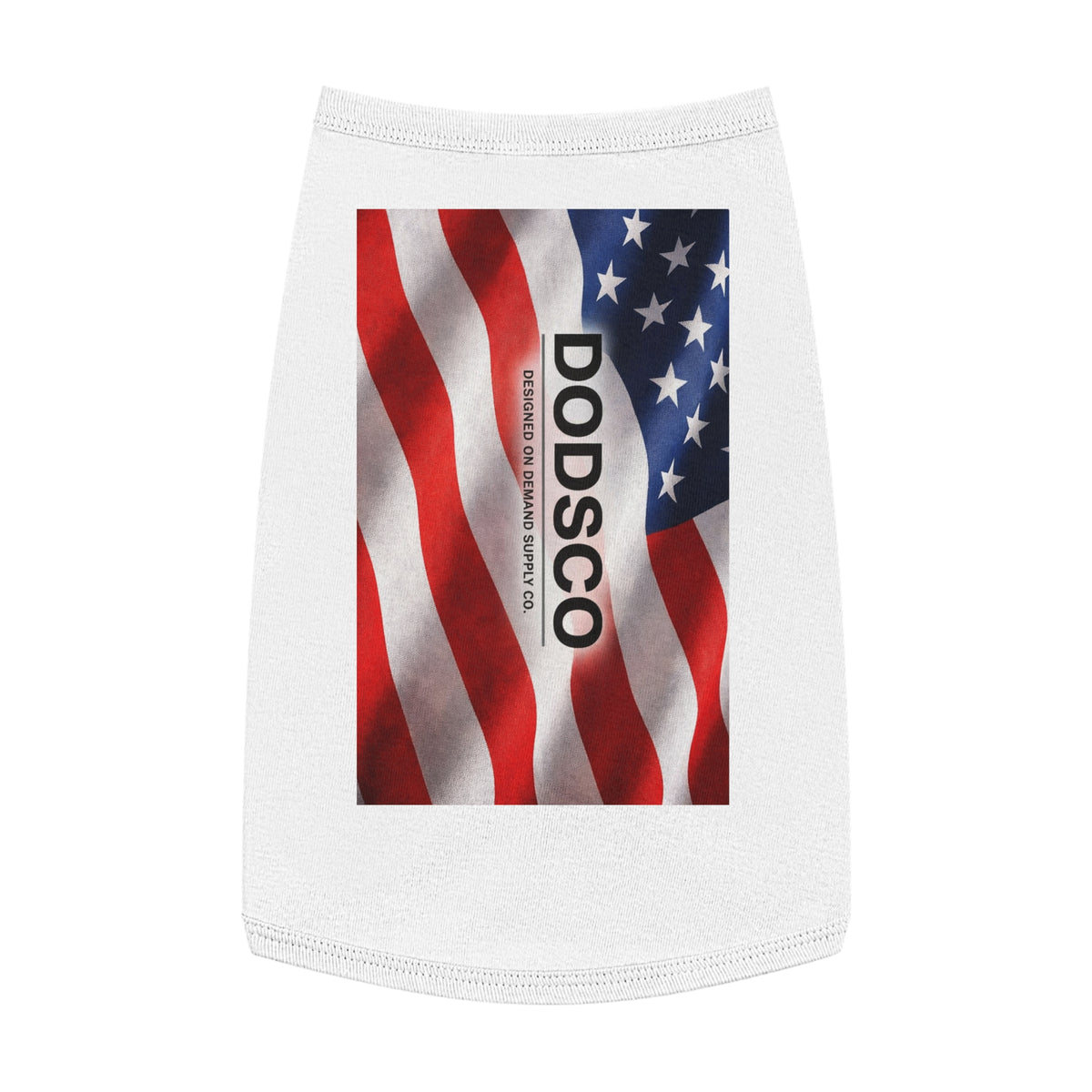 Patriotic Dog Tank Top - American Flag DODSC O Print for Pets