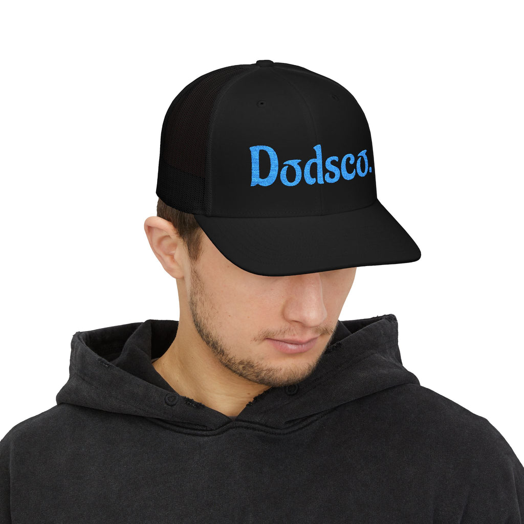 Dodsco. Snapback Trucker Cap — Embroidered Retro Logo Mesh Hat