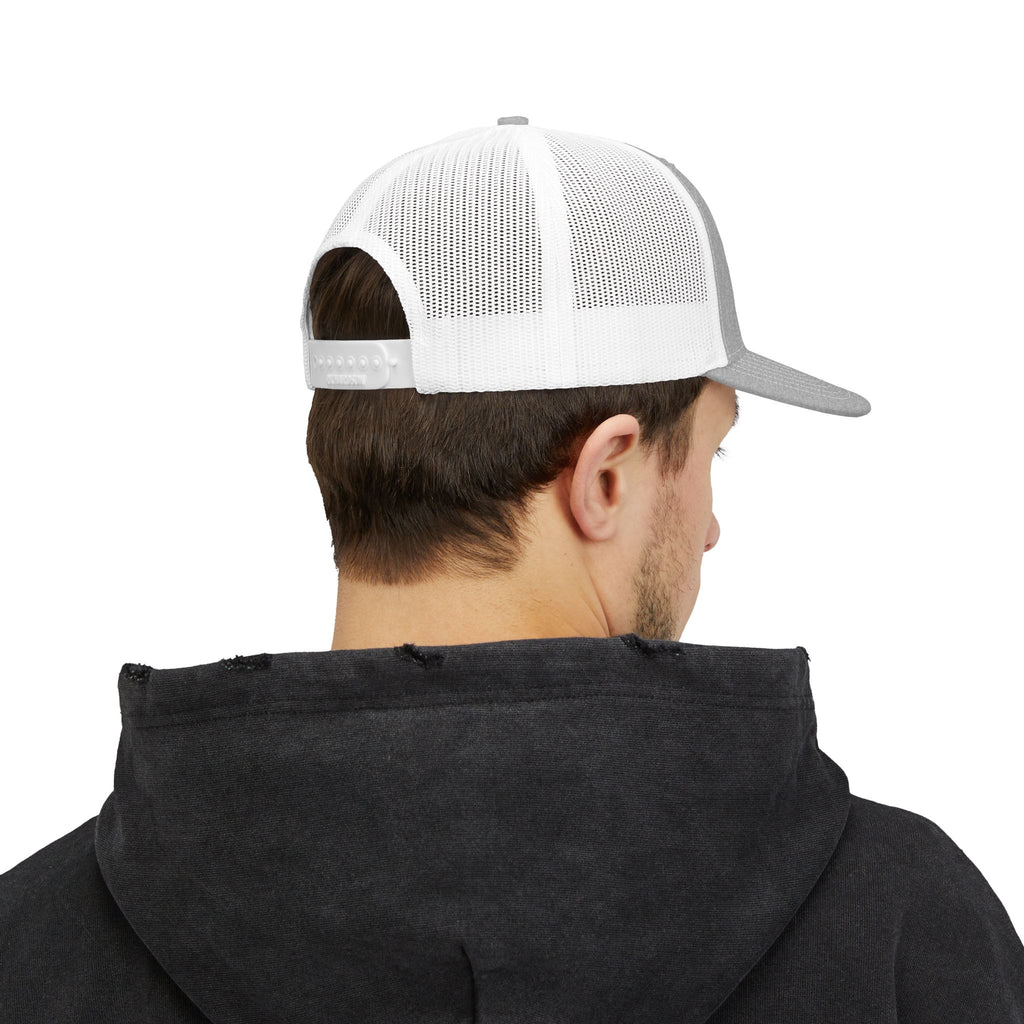 Dodsco. Snapback Trucker Cap — Embroidered Retro Logo Mesh Hat