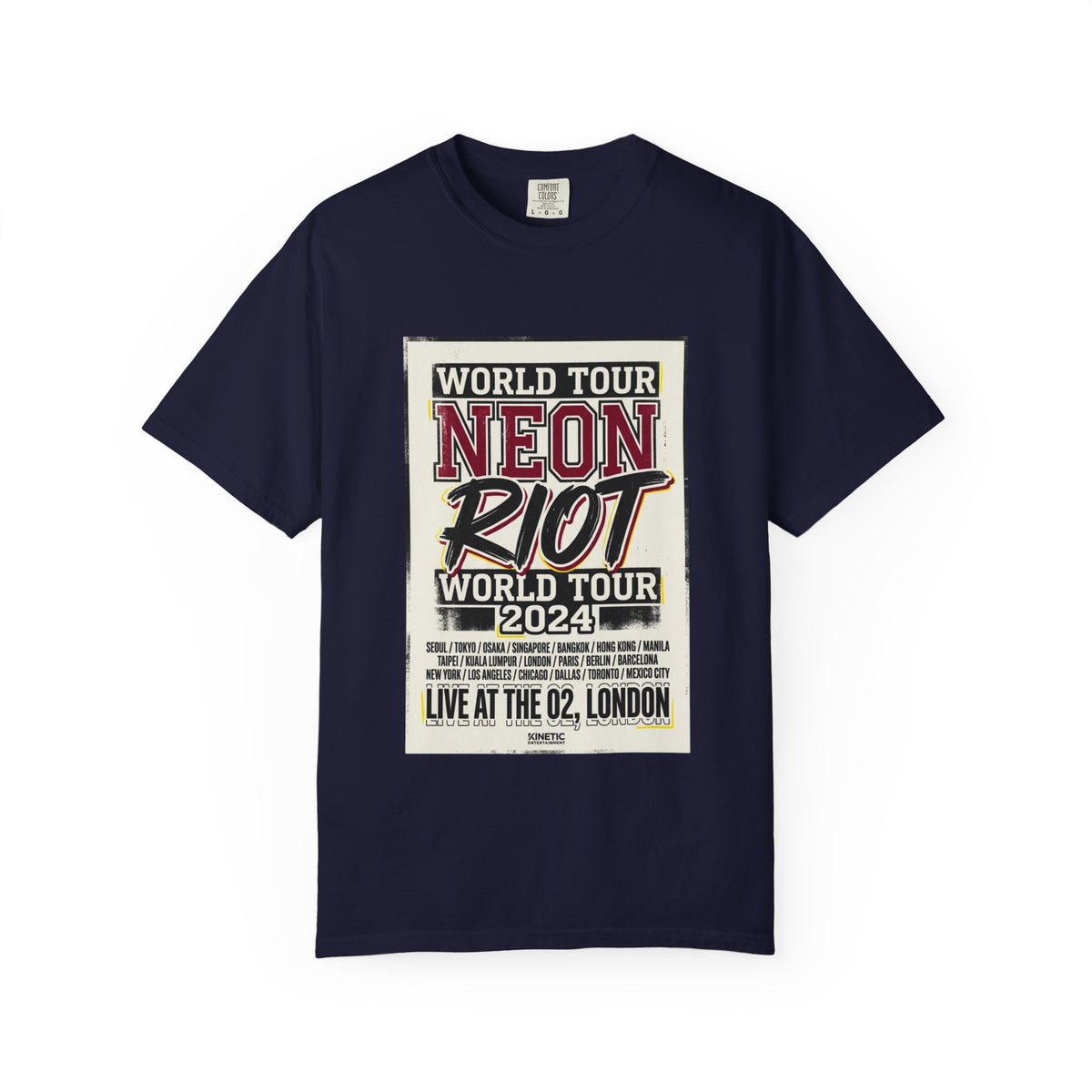 Neon Riot World Tour 2024 Poster T-Shirt