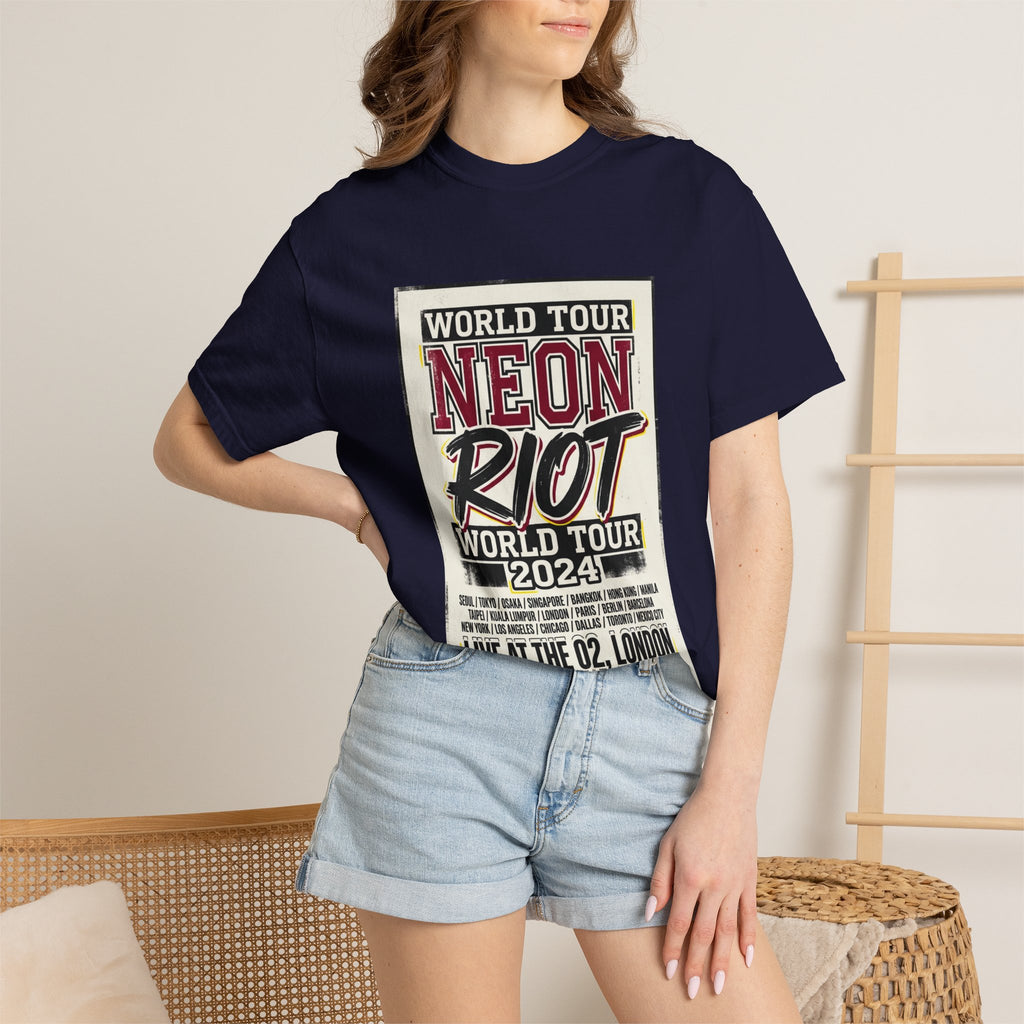 Neon Riot World Tour 2024 Poster T-Shirt