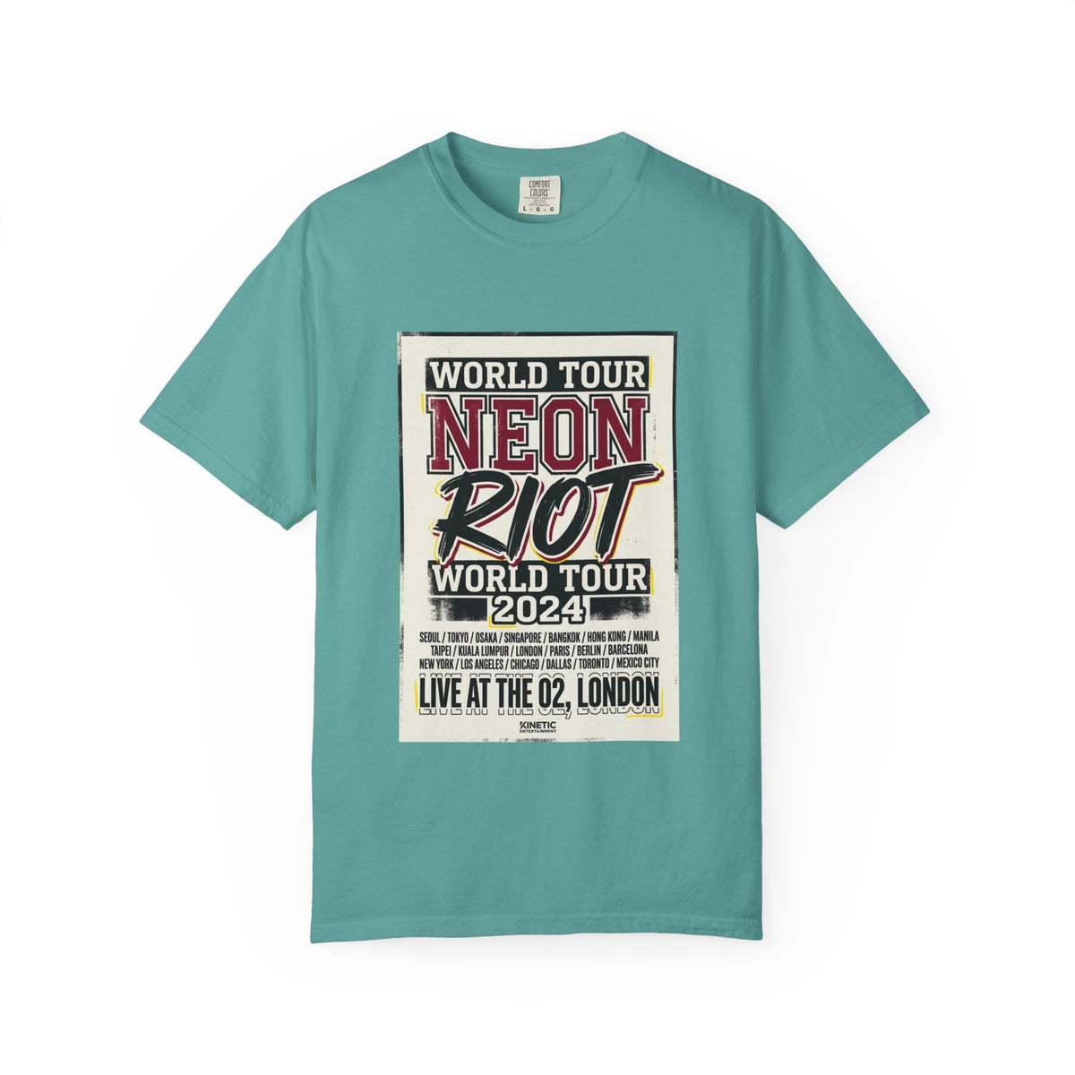 Neon Riot World Tour 2024 Poster T-Shirt