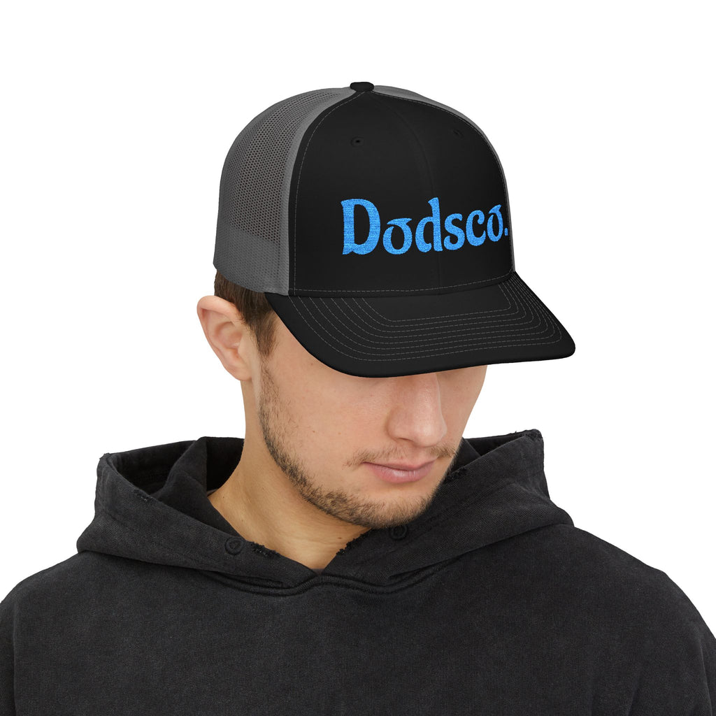 Dodsco. Snapback Trucker Cap — Embroidered Retro Logo Mesh Hat