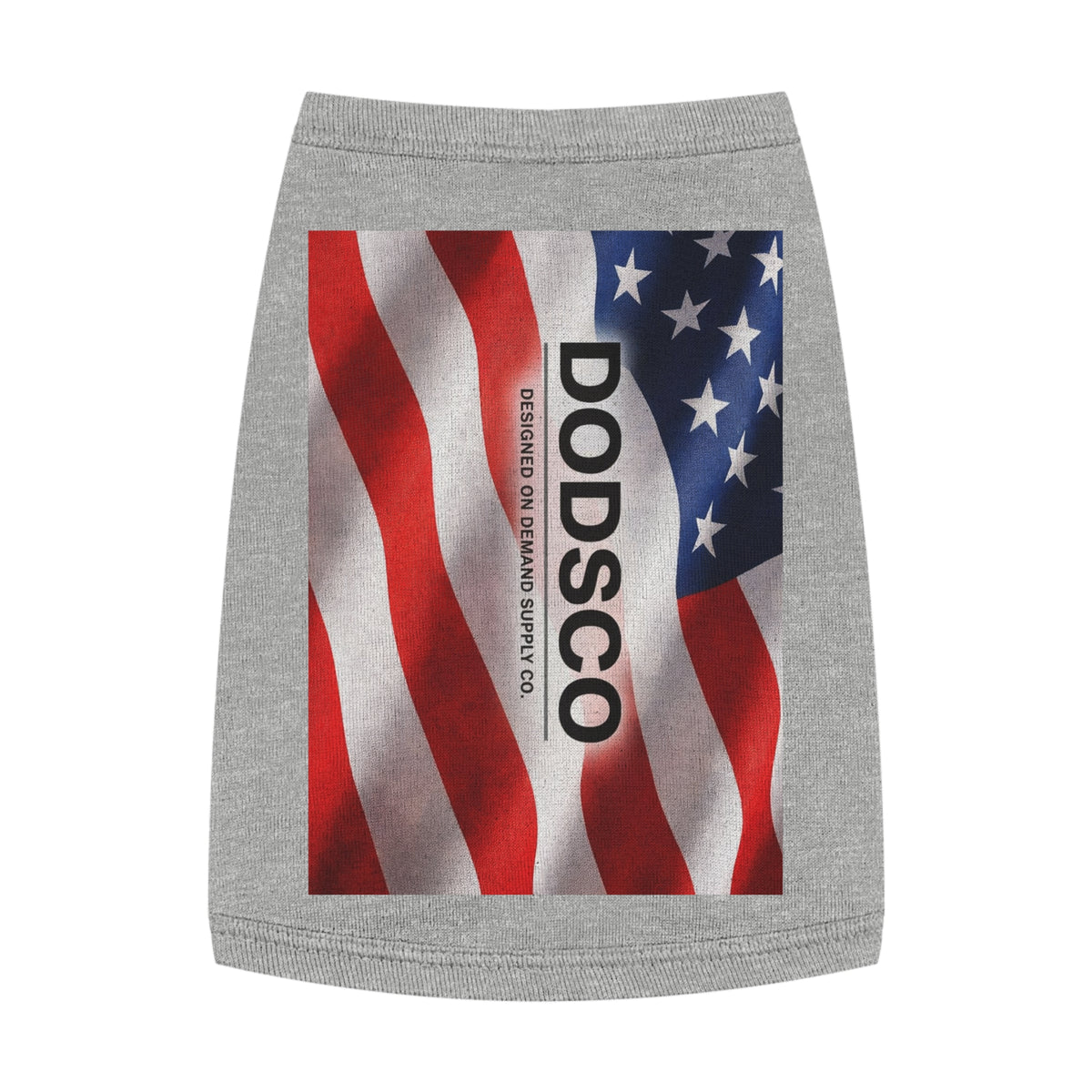 Patriotic Dog Tank Top - American Flag DODSC O Print for Pets
