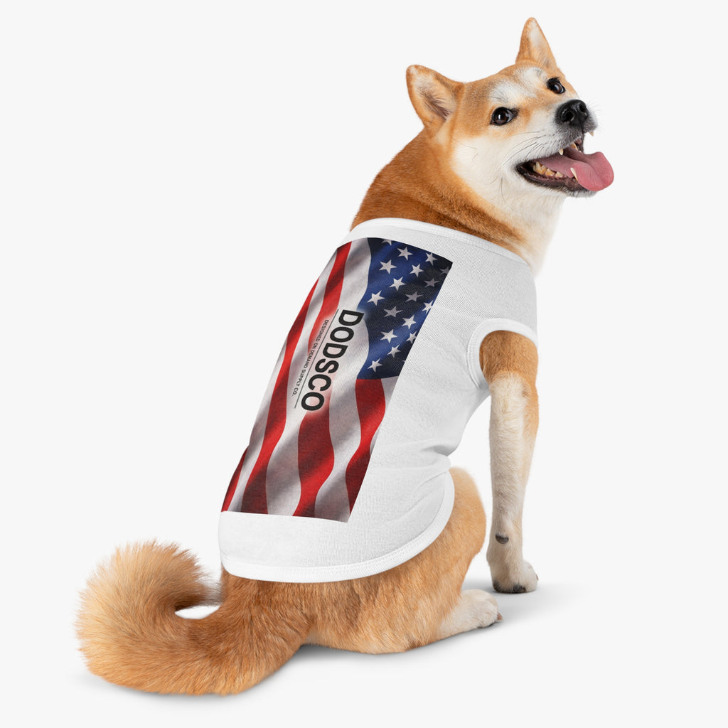 Patriotic Dog Tank Top - American Flag DODSC O Print for Pets