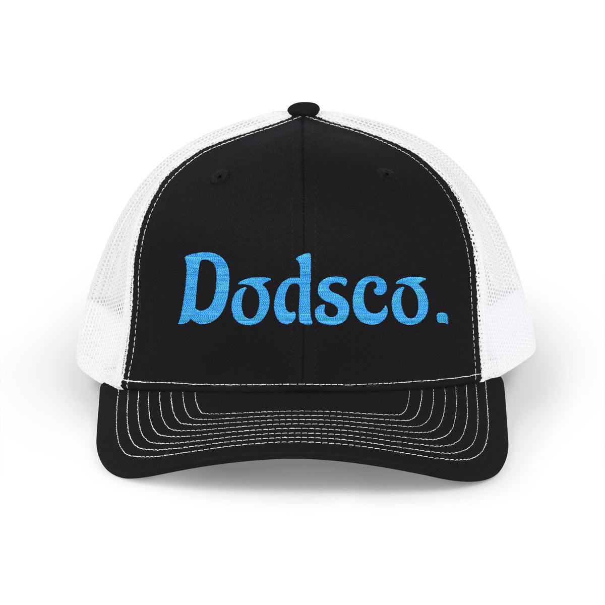 Dodsco. Snapback Trucker Cap — Embroidered Retro Logo Mesh Hat