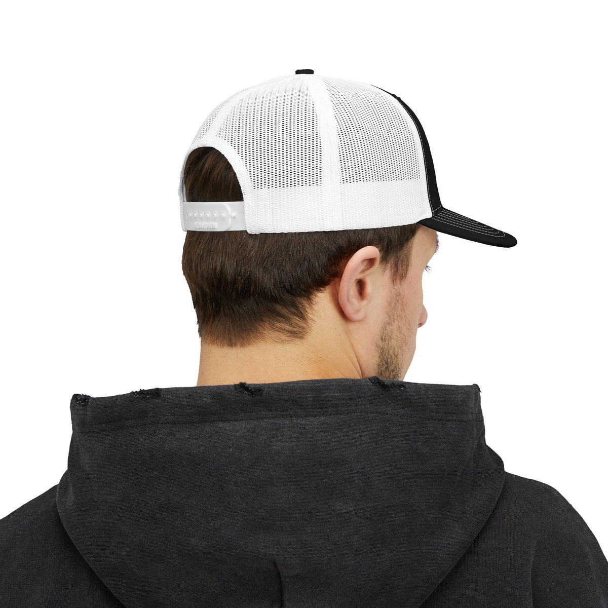Dodsco. Snapback Trucker Cap — Embroidered Retro Logo Mesh Hat