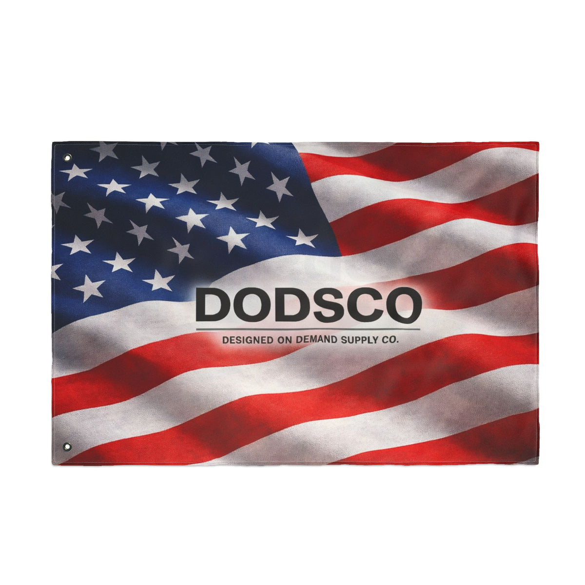 Double-Sided Flag — American Flag / School Supplies Design (DODSCO)