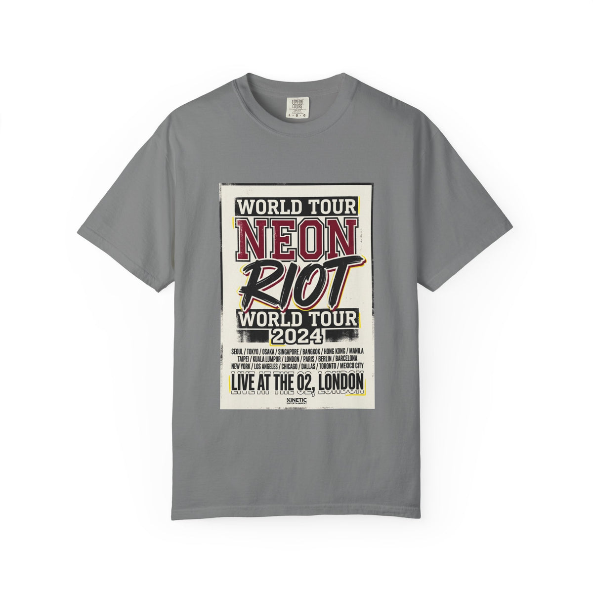 Neon Riot World Tour 2024 Poster T-Shirt