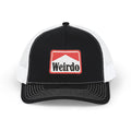 Weirdo Patch Trucker Cap — Retro Embroidered Snapback Hat