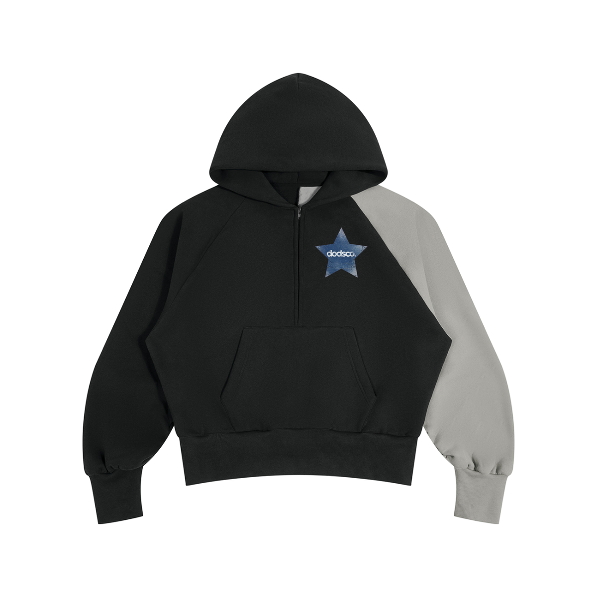 Unisex Color-Block Fleece Hoodie Angry Cowboy