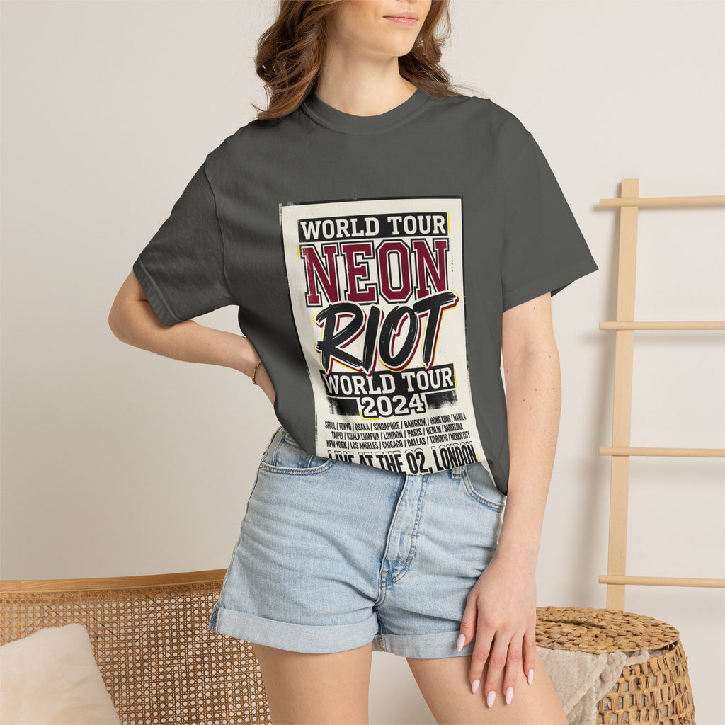 Neon Riot World Tour 2024 Poster T-Shirt