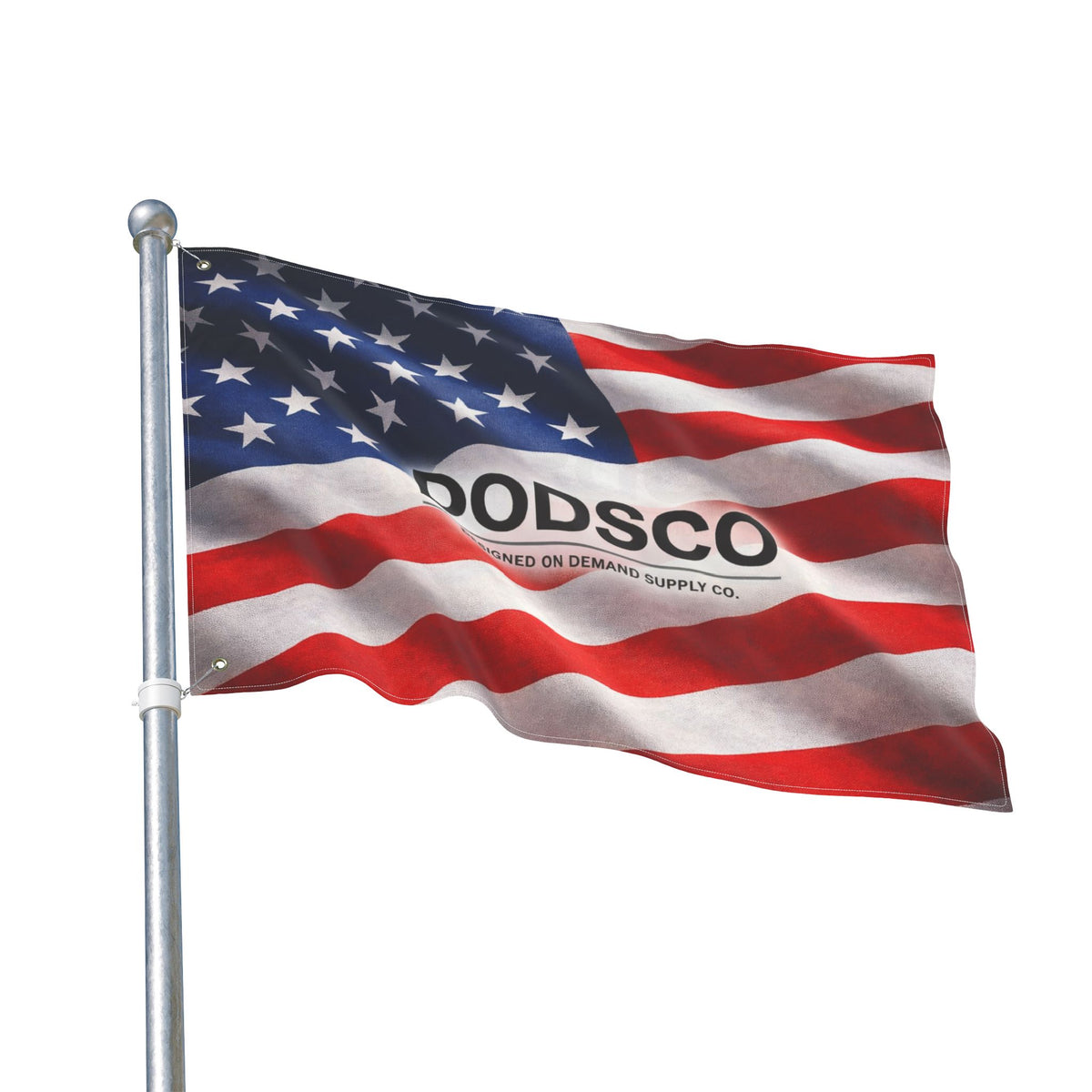 Double-Sided Flag — American Flag / School Supplies Design (DODSCO)
