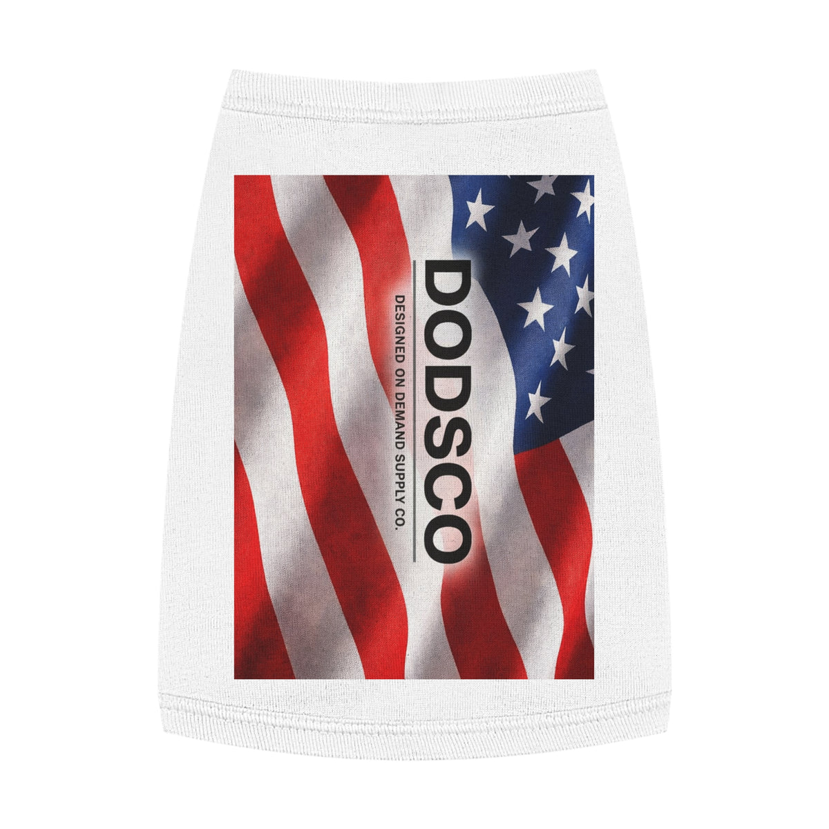 Patriotic Dog Tank Top - American Flag DODSC O Print for Pets