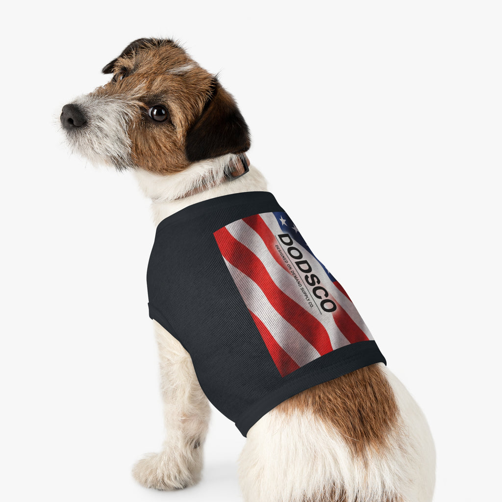 Patriotic Dog Tank Top - American Flag DODSC O Print for Pets