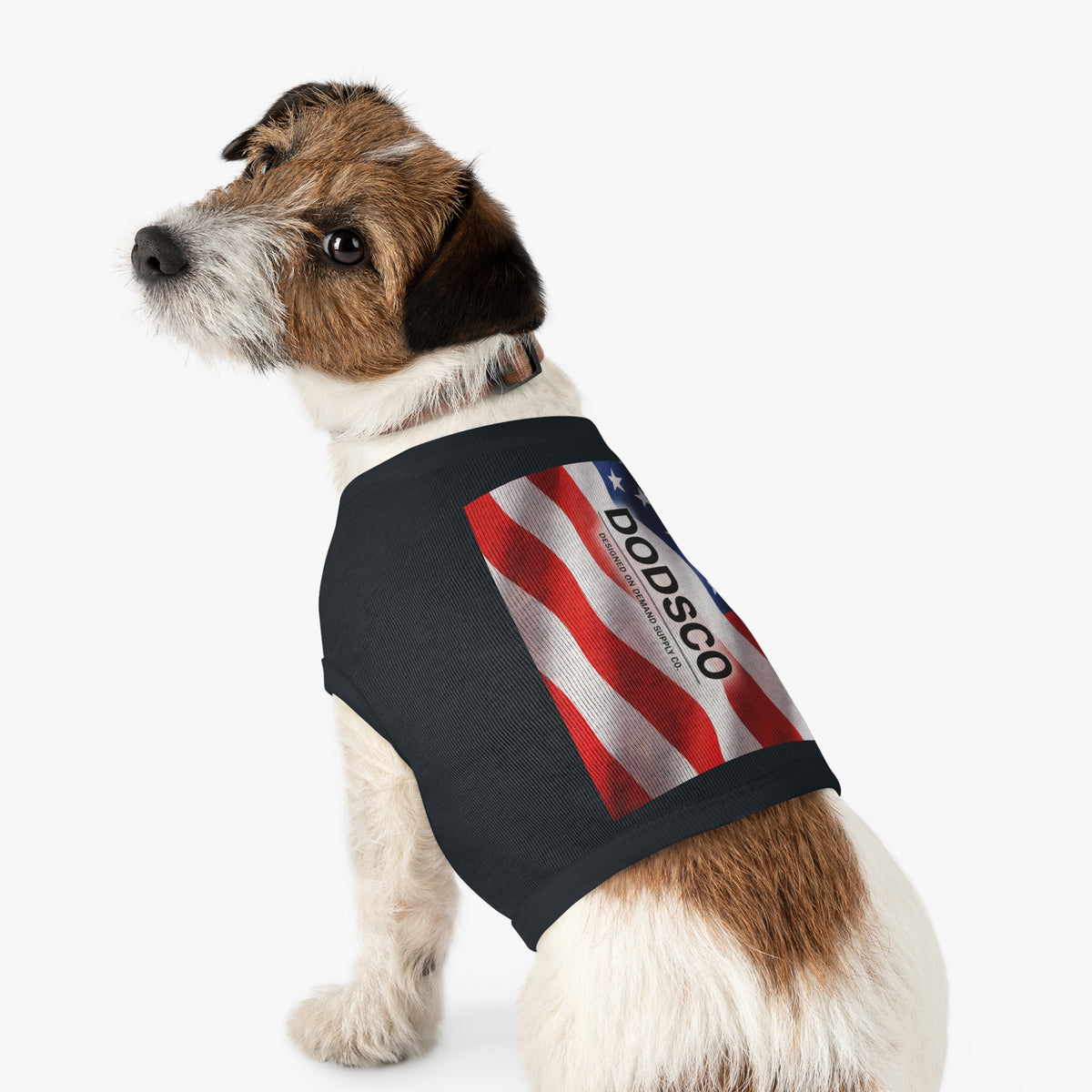 Patriotic Dog Tank Top - American Flag DODSC O Print for Pets
