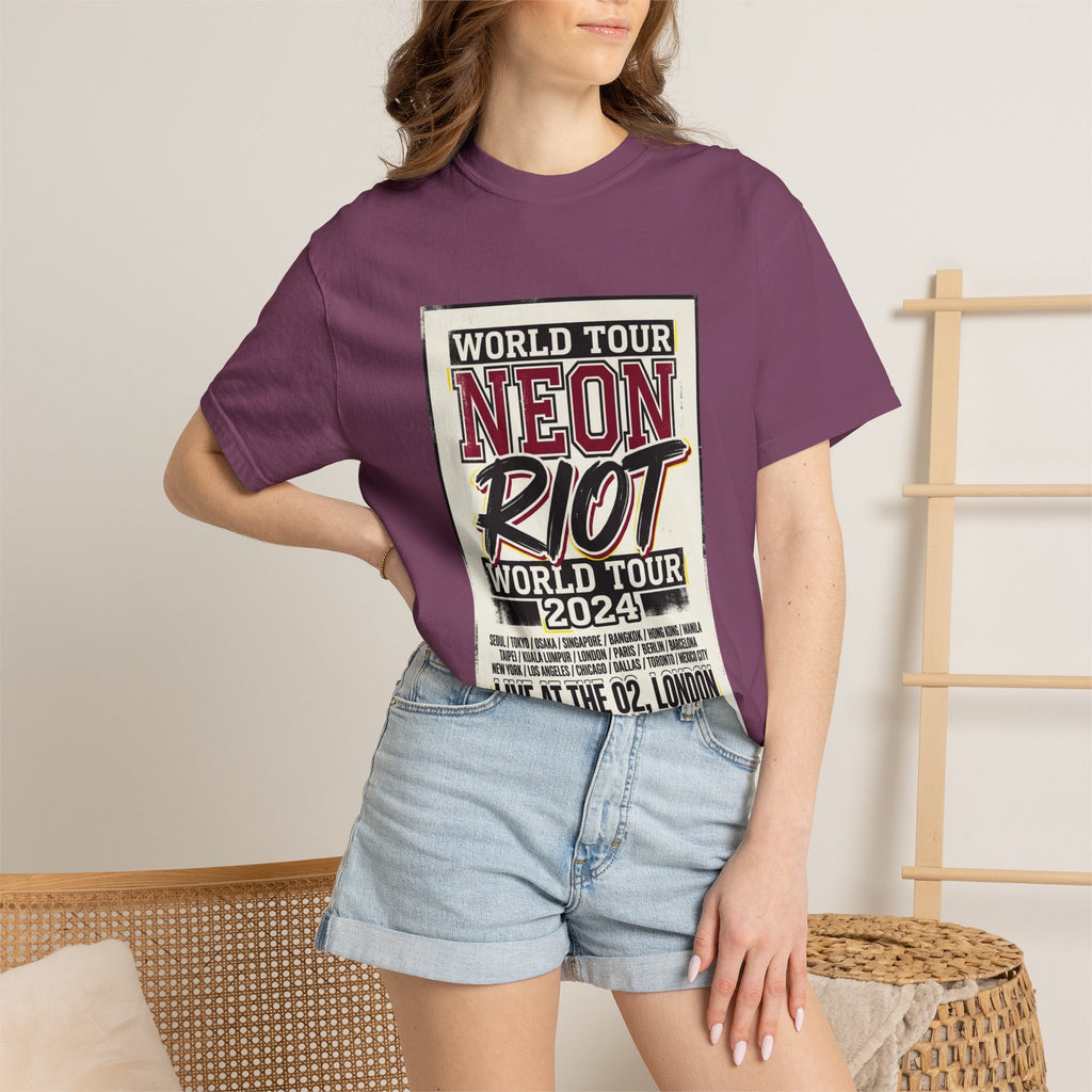 Neon Riot World Tour 2024 Poster T-Shirt