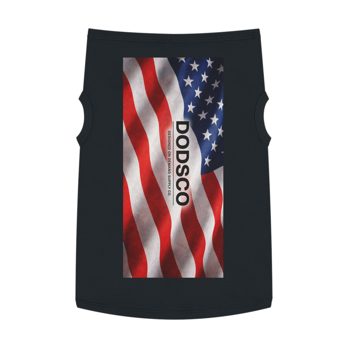 Patriotic Dog Tank Top - American Flag DODSC O Print for Pets