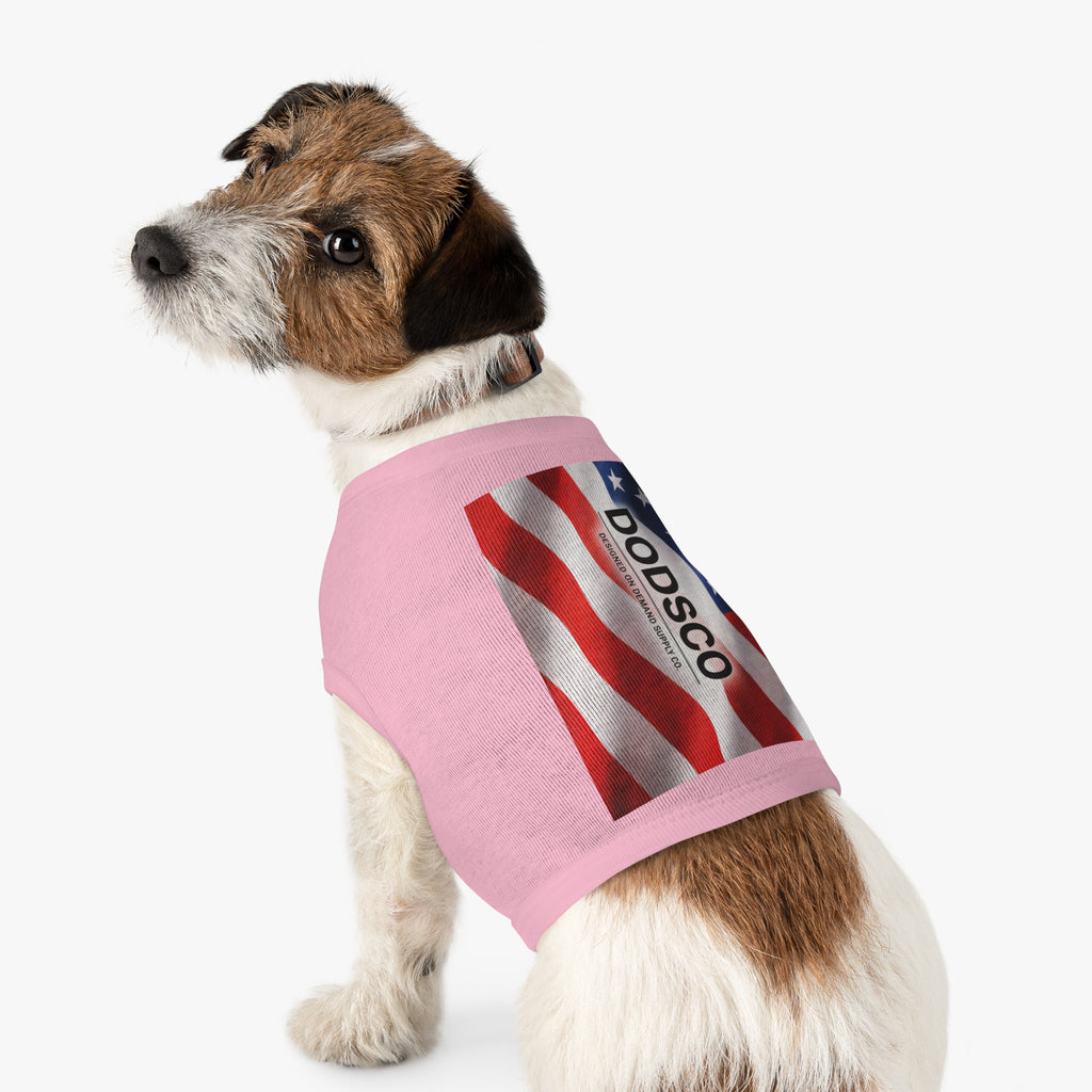 Patriotic Dog Tank Top - American Flag DODSC O Print for Pets