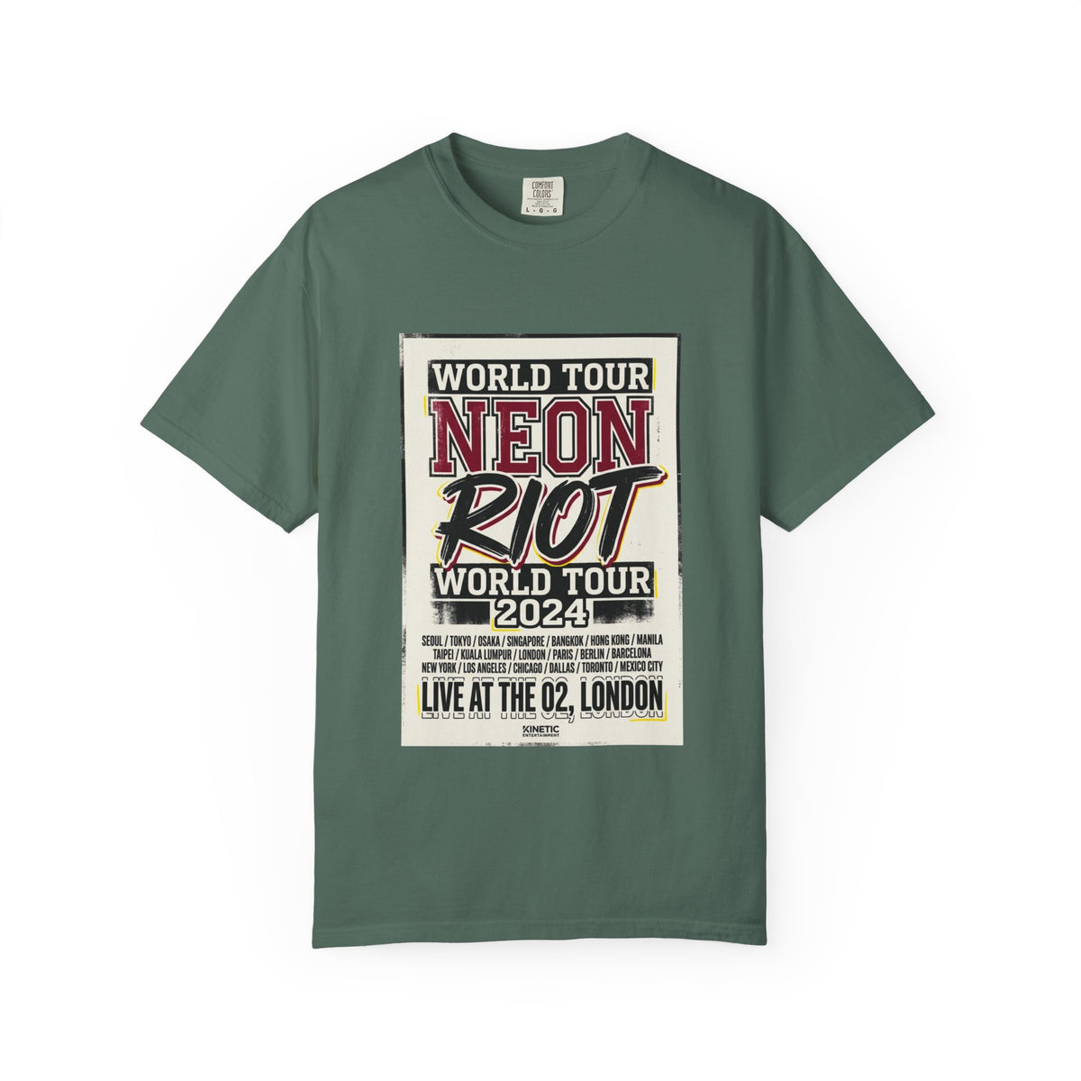 Neon Riot World Tour 2024 Poster T-Shirt