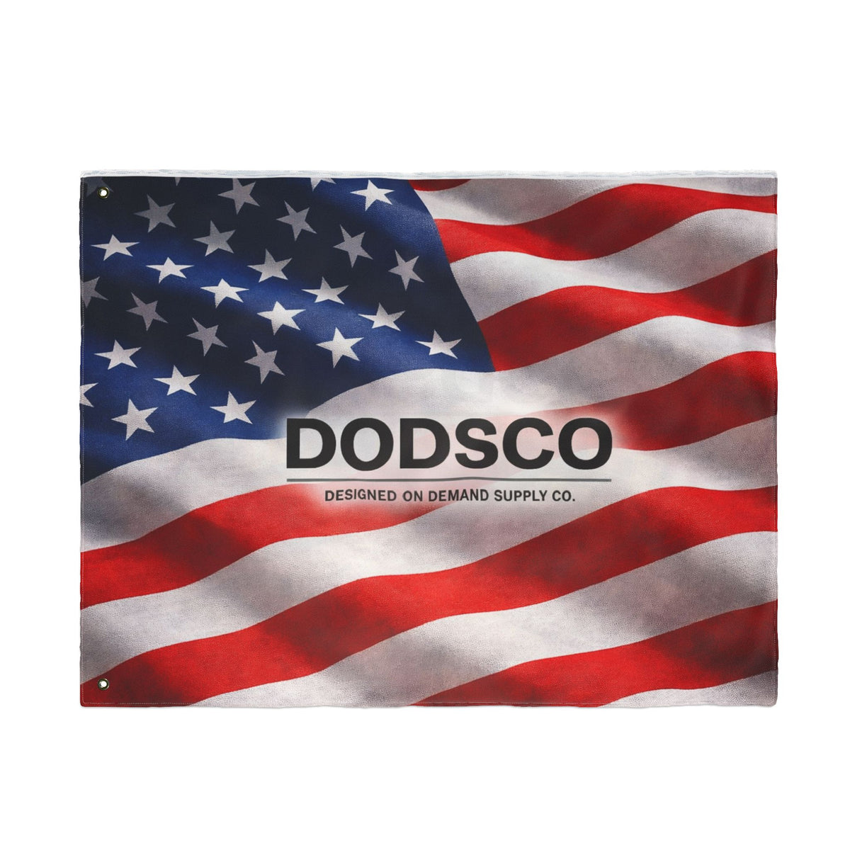 Double-Sided Flag — American Flag / School Supplies Design (DODSCO)