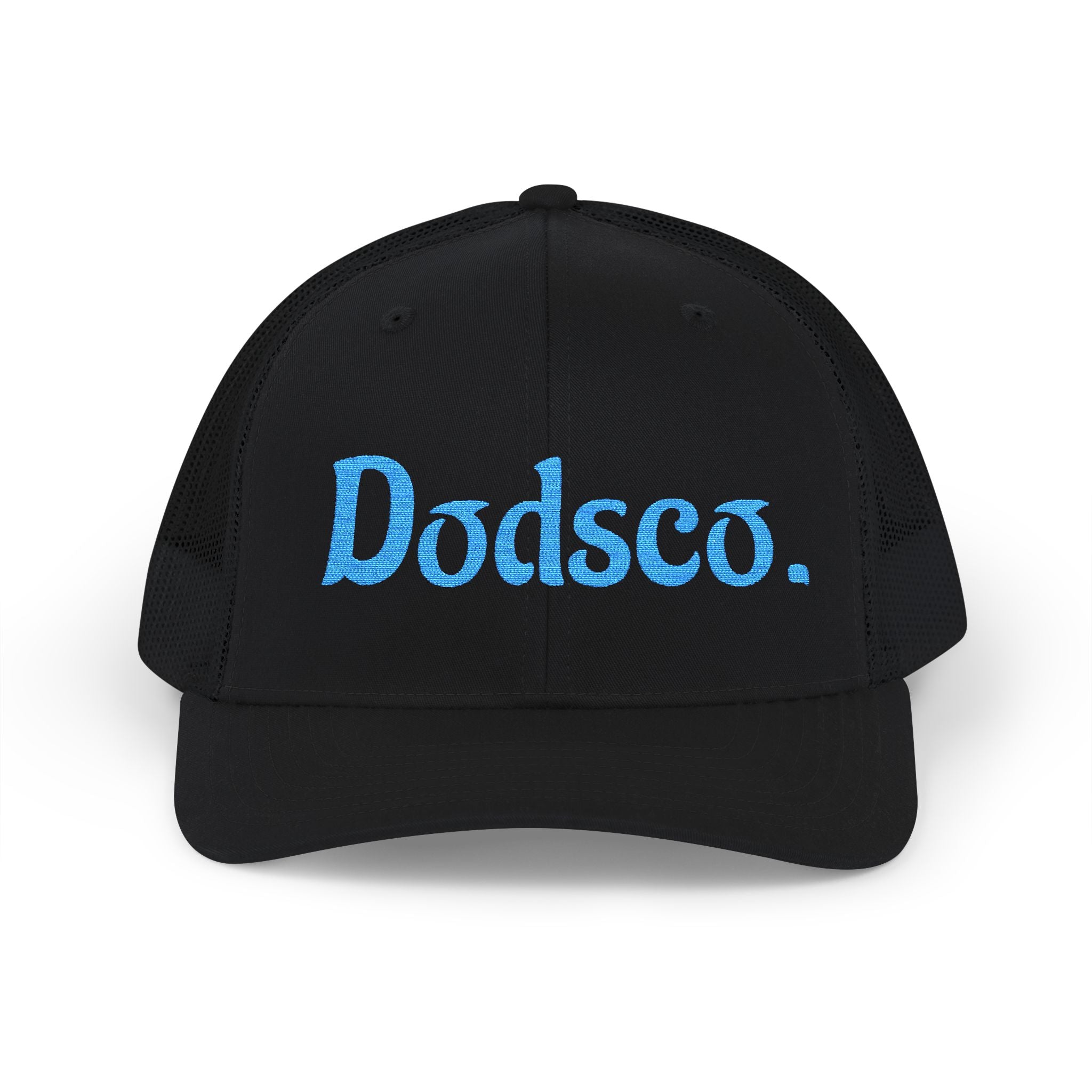 Dodsco. Snapback Trucker Cap — Embroidered Retro Logo Mesh Hat