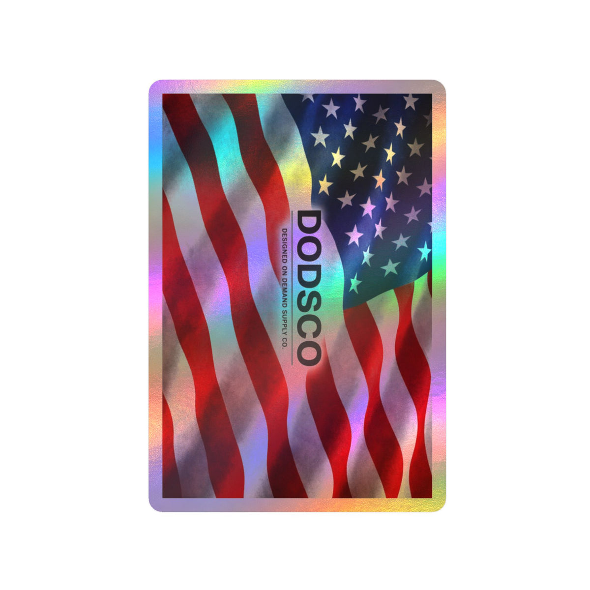 American Flag Kiss-Cut Vinyl Decal — Patriotic DODSCO Sticker