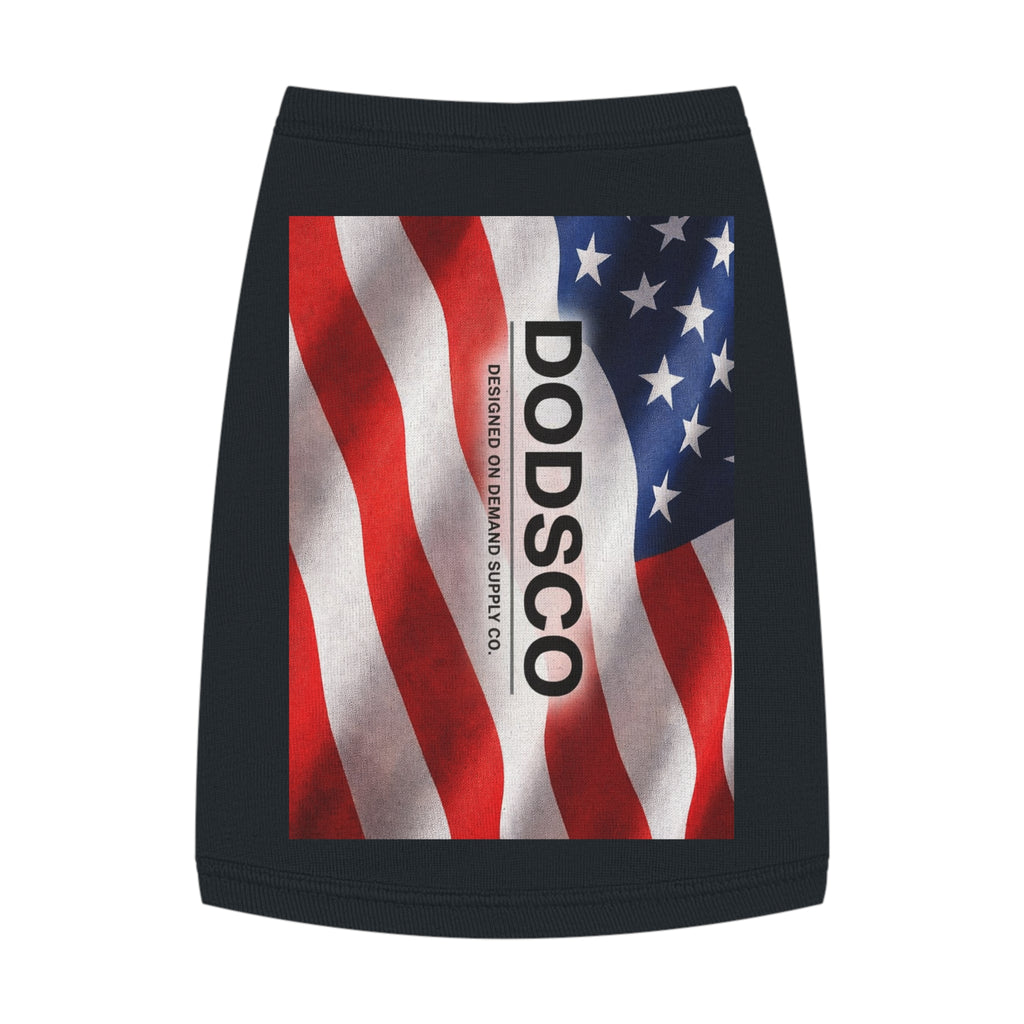 Patriotic Dog Tank Top - American Flag DODSC O Print for Pets