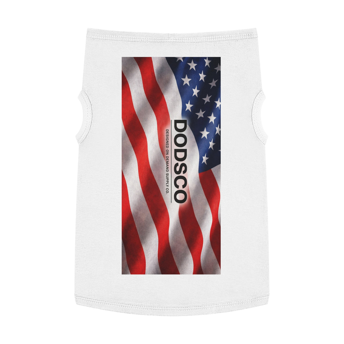 Patriotic Dog Tank Top - American Flag DODSC O Print for Pets