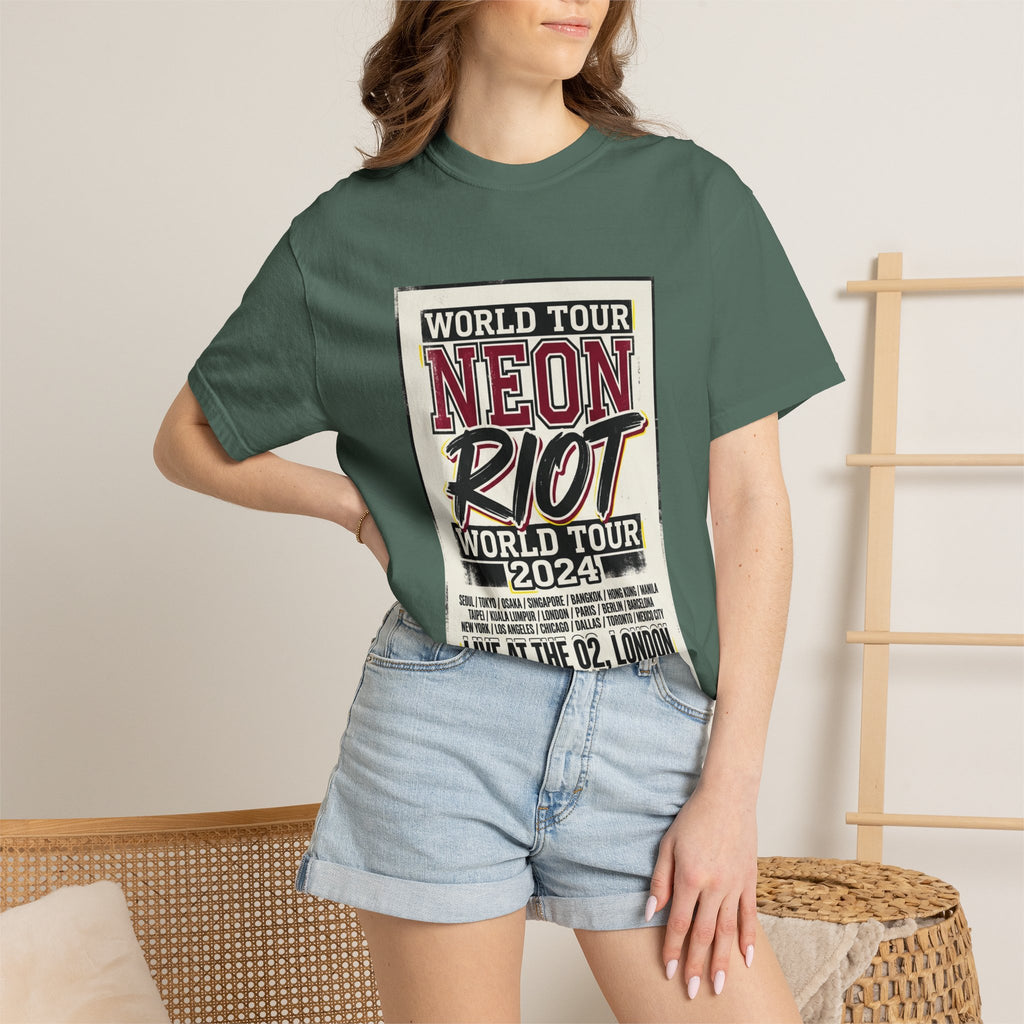 Neon Riot World Tour 2024 Poster T-Shirt